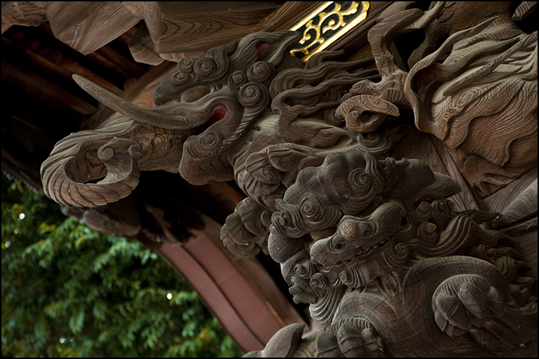 手水舎の彫刻