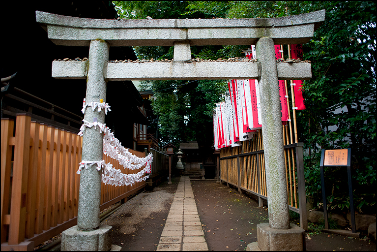 出世稲荷大明神への鳥居