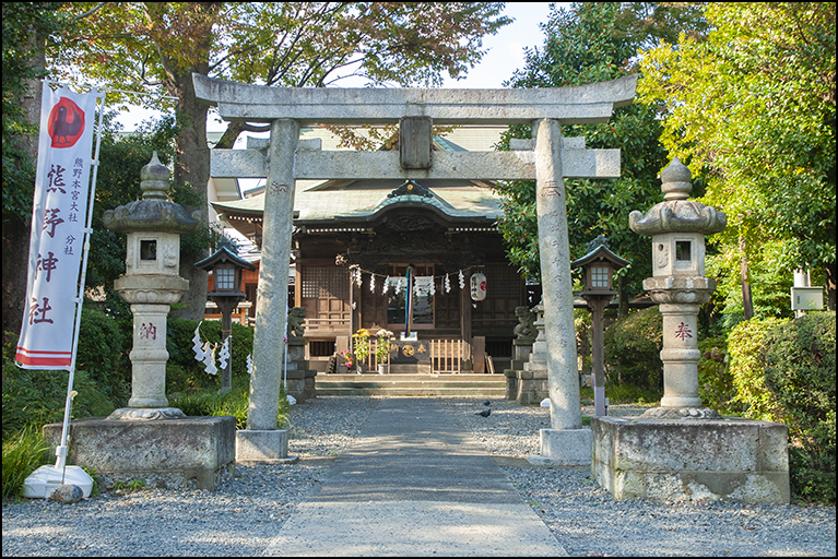 鳥居より拝殿を望む