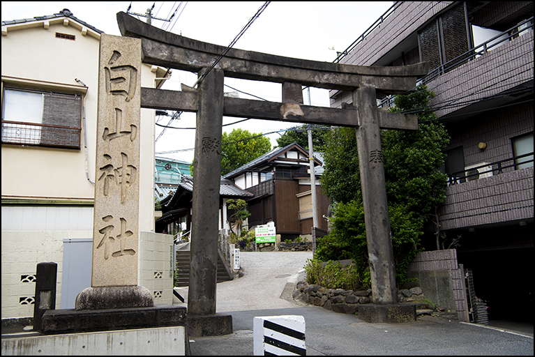 社号標に鳥居
